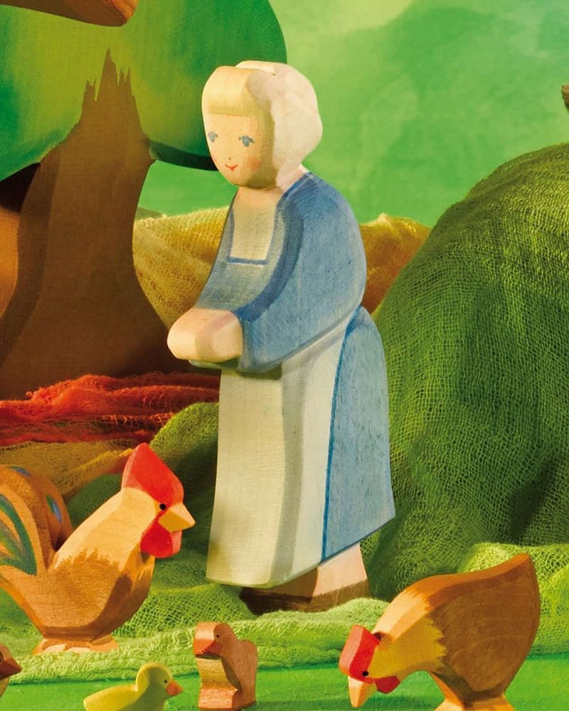 Trefigur Bestemor - Håndlaget Dukketeater Dukke | Grandma, Red Riding Hood