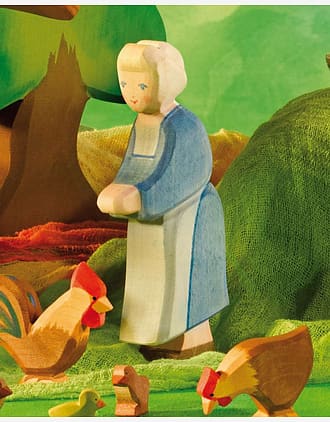 Trefigur Bestemor - Håndlaget Dukketeater Dukke | Grandma, Red Riding Hood