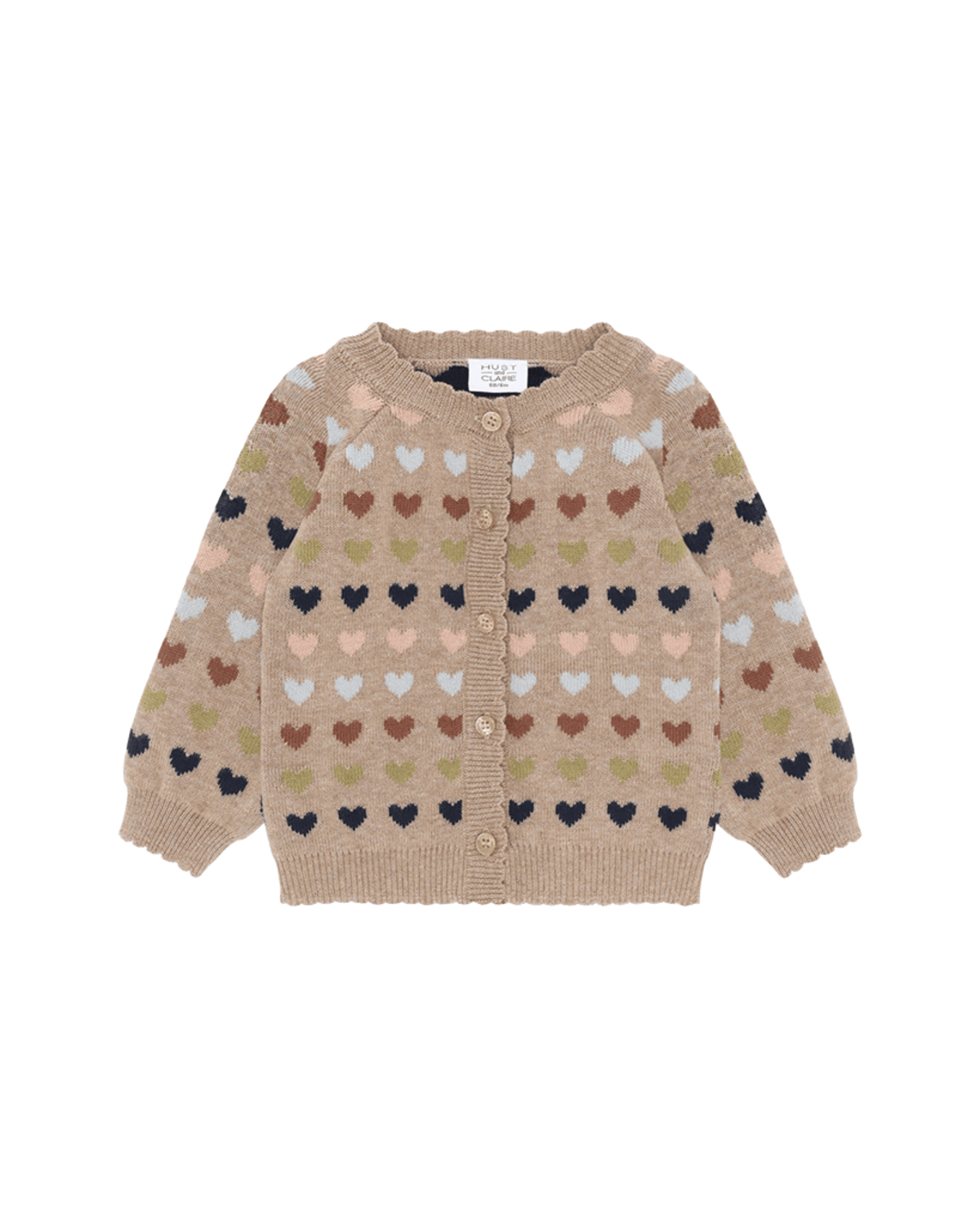 Cardigan Baby – Strikket, Beige - Biscuit