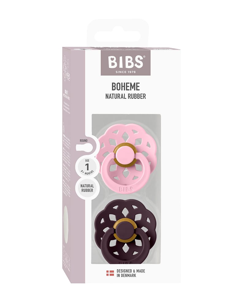BIBS Boheme Smokk 2pk - Rund, Naturgummi