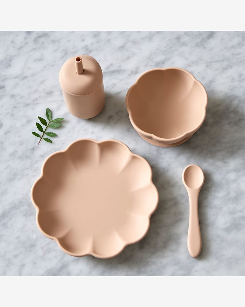 Spisesett Baby 4pk - 100% Silikon | Little Poppy Dining Set