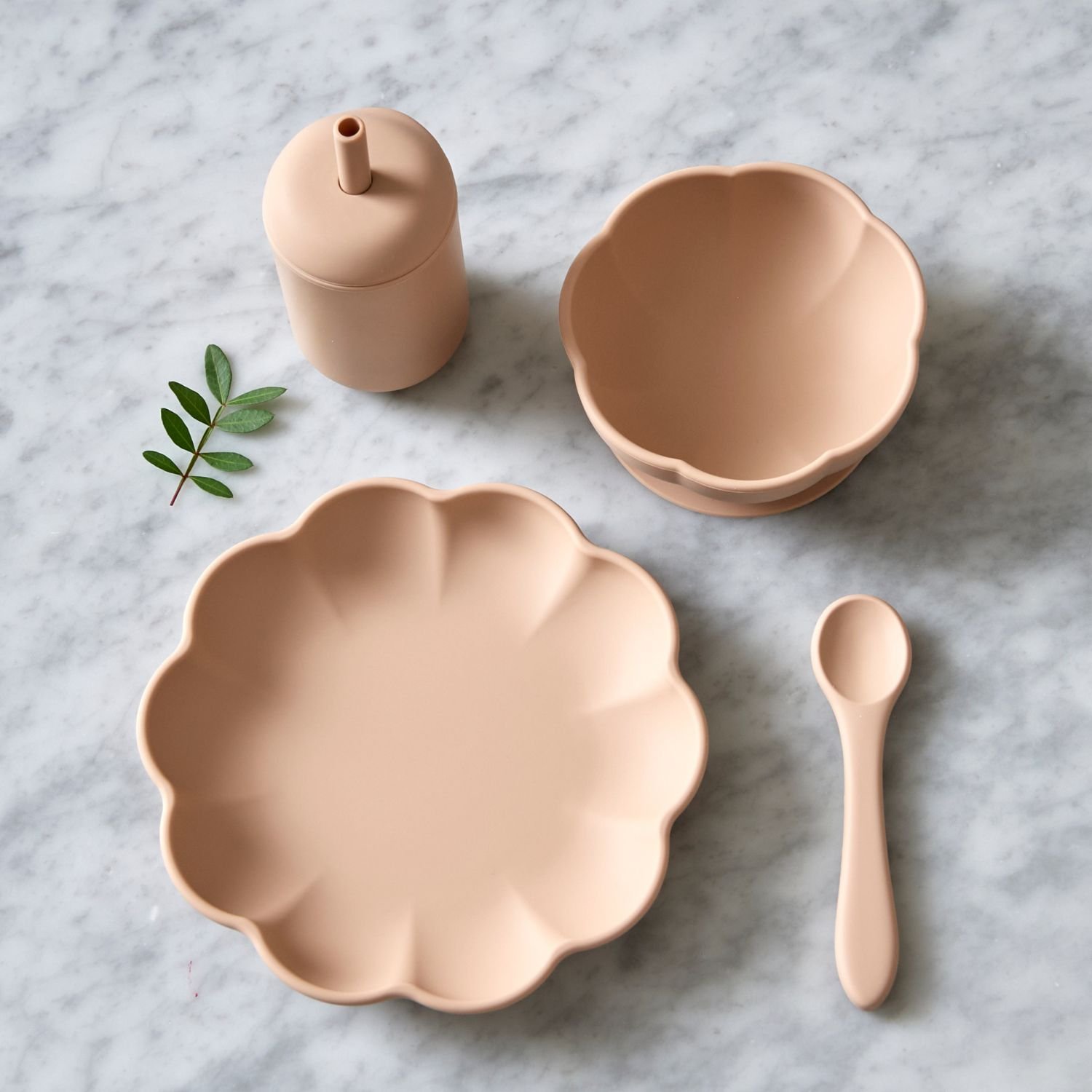 Spisesett Baby 4pk – 100% Silikon | Little Poppy Dining Set