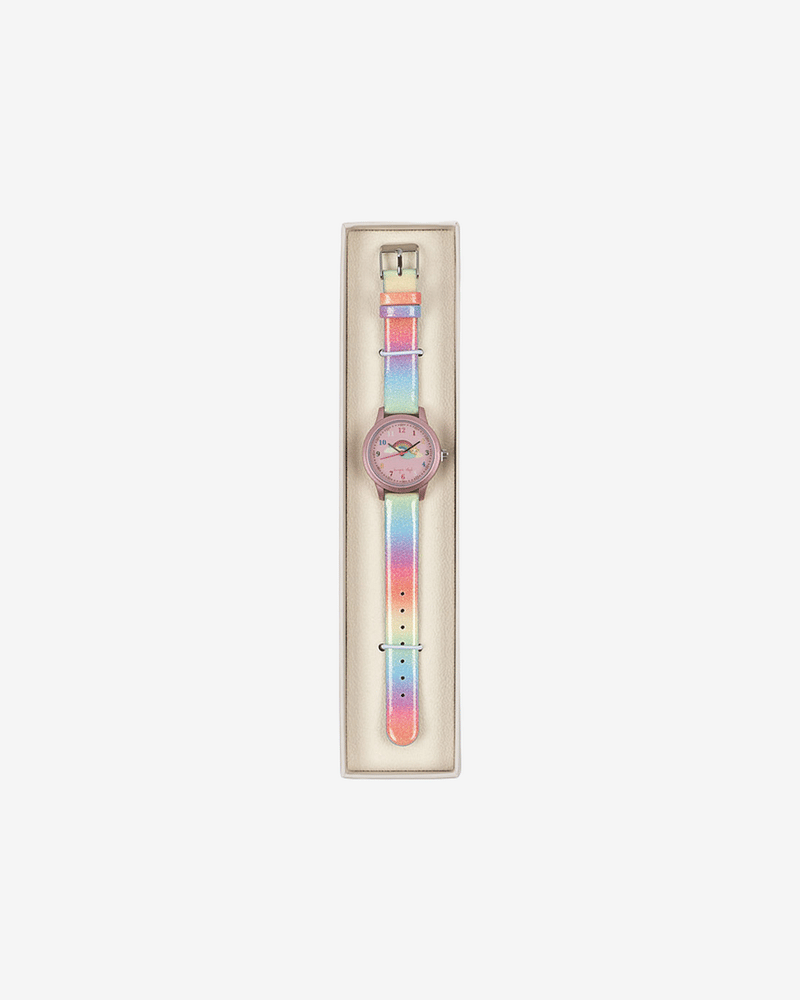 Barneklokke Rainbow Glitter