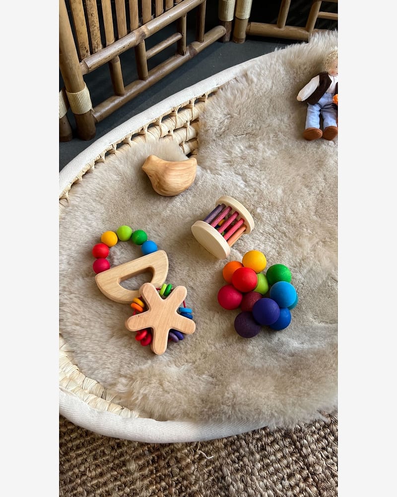 Gripe- & Biteleke i Tre - Båt | Rainbow Boat