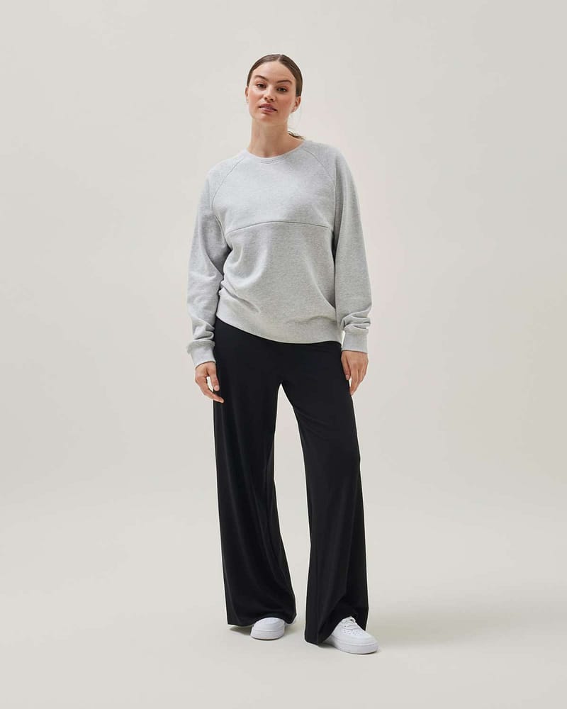 Ammegenser m/ Fleecefôr over bryst | Thermal Nursing Sweatshirt