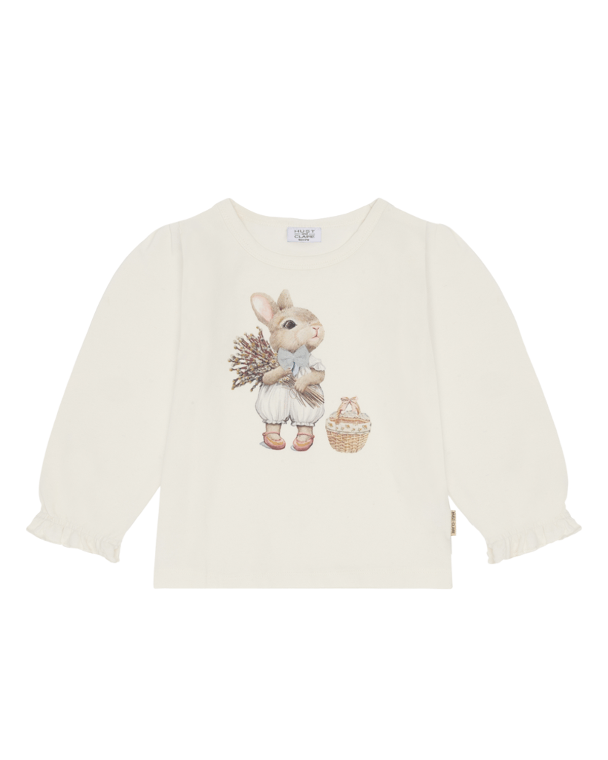 Trøye Barn m/ Print – Øko Bomull | Alma Sweet Bunny, Kremhvit - Sugar