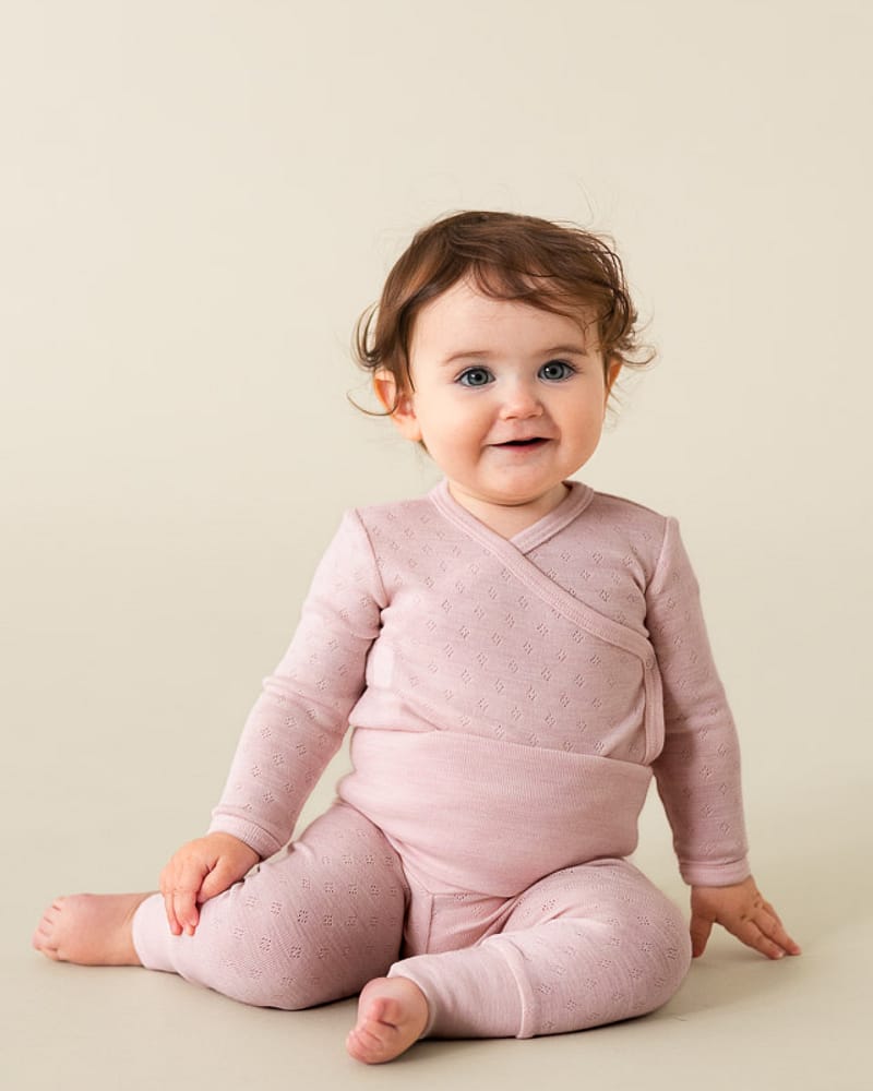 Ullbukse m/ dobbelt liv - 100% Merino, Pointelle | Ullongs