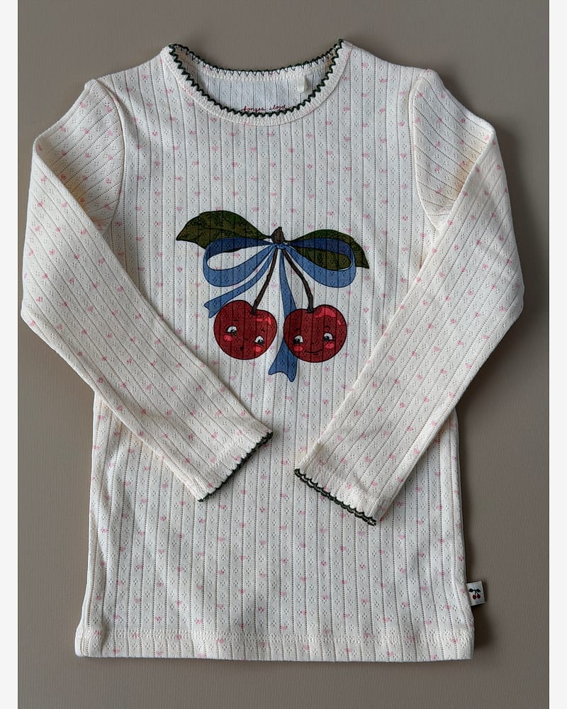 Trøye Langermet -100% Øko Bomull, Pointelle | Minnie Blouse GOTS