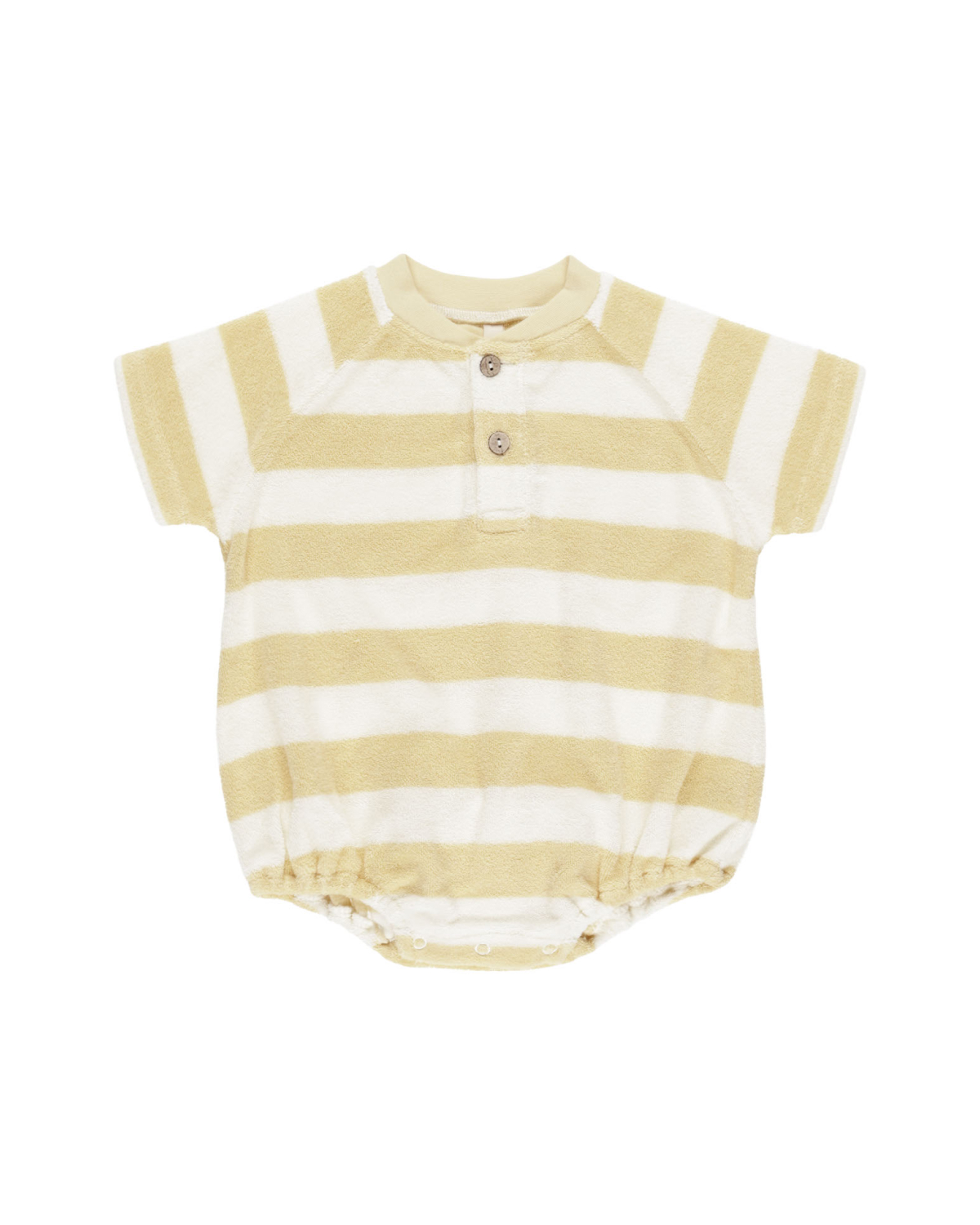 quincy mae romper body terry henley romper (yellow stripe)qm301kira