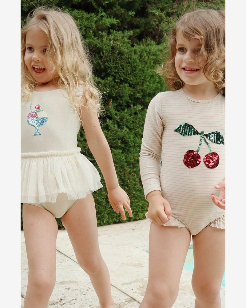 Badedrakt med Skjørt og Glitter - Badetøy | Amandine Swimsuit