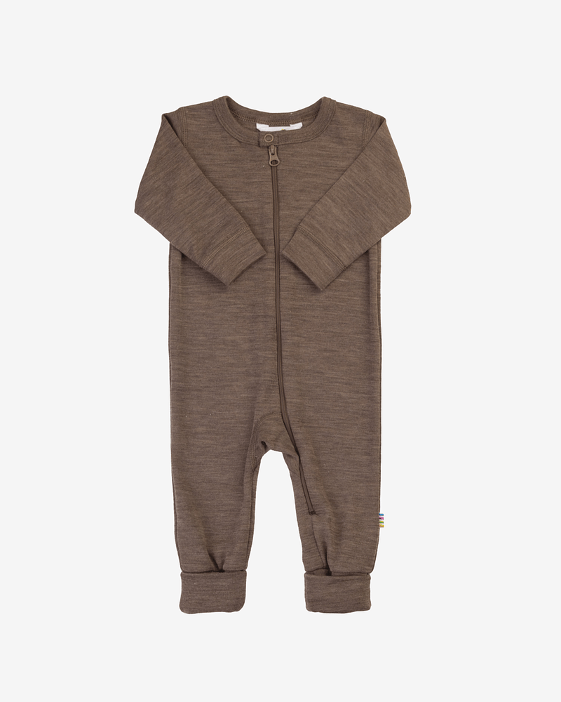 Ullpysj Heldress M/ glidelås og trylleføtter - 85% Merino, 15% Silke | Basic