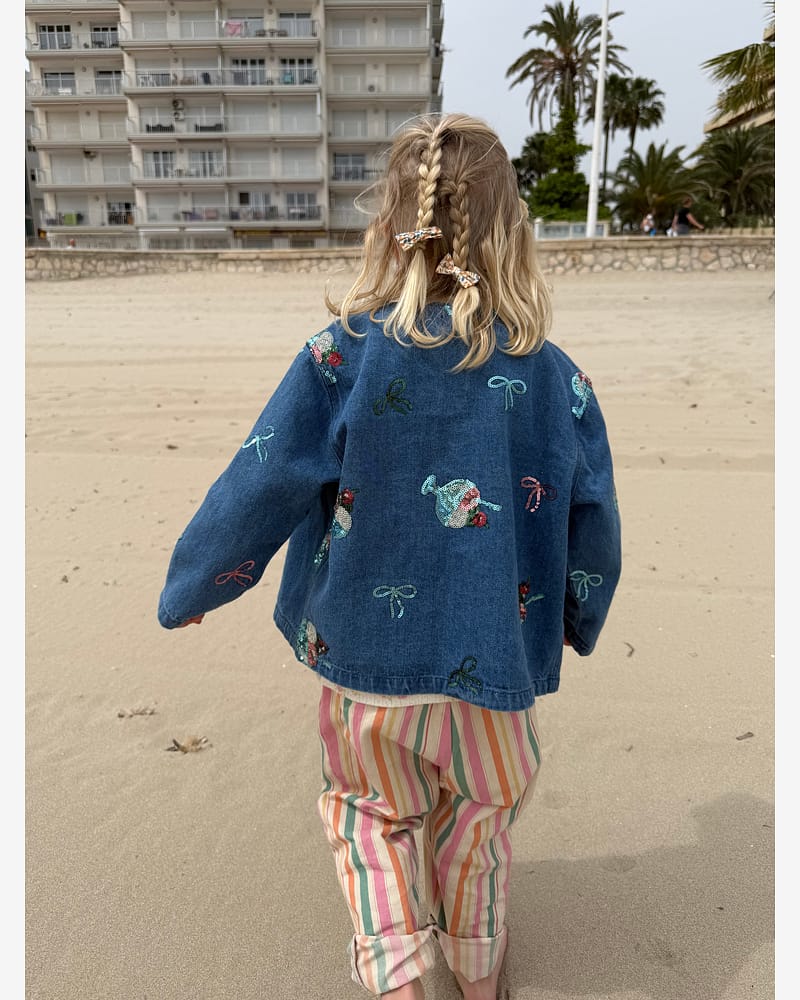 Denim Jakke M/ Glitter Paljetter - Øko Bomull | Magot Sequin Denim Jacket