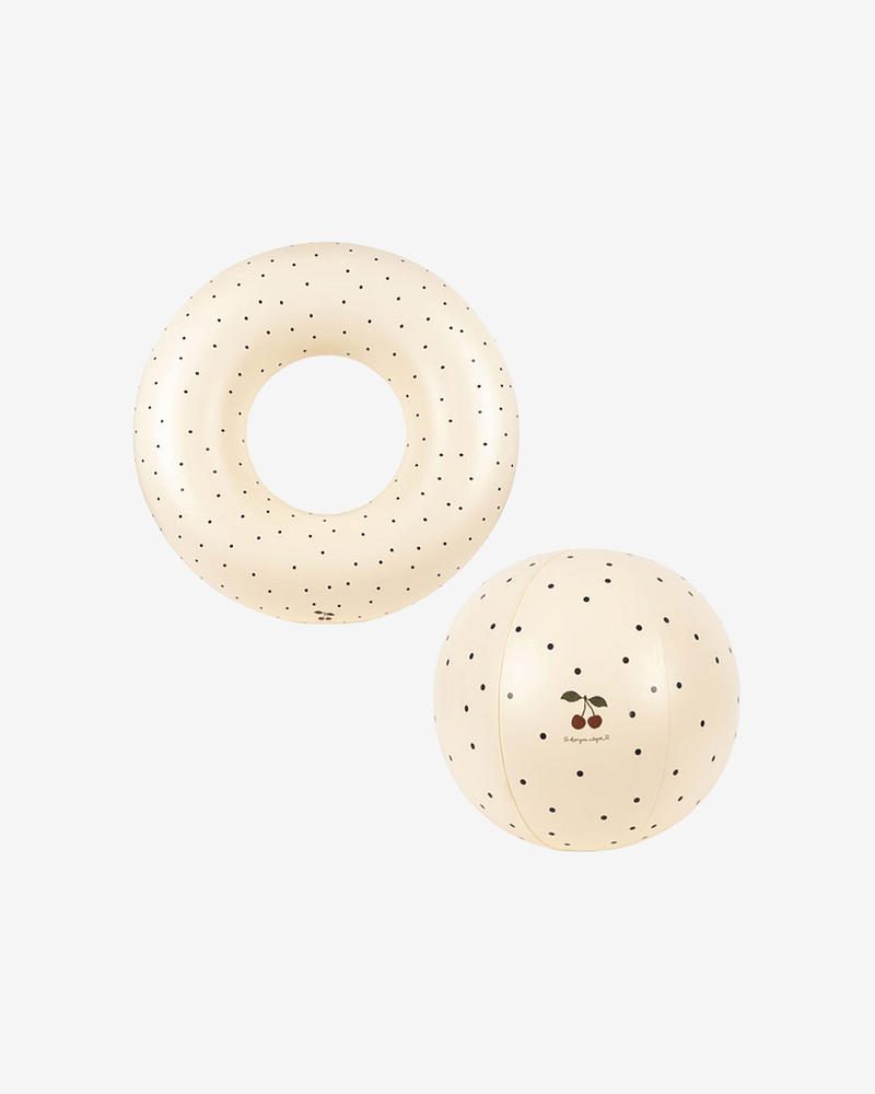 Badering & Badeball Sett - fra 3 år, Oppblåsbar | Swim Ring & Beach Ball Set