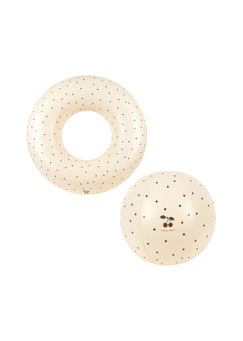 Badering & Badeball Sett – fra 3 år, Oppblåsbar | Swim Ring & Beach Ball Set, Navy Dots