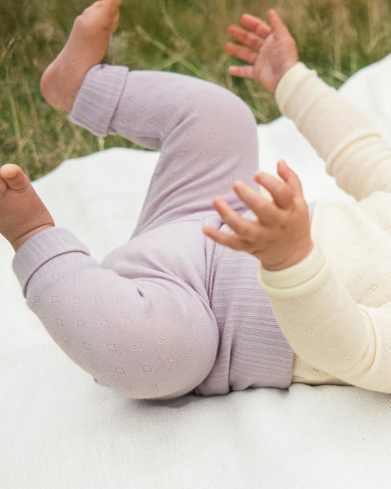 Ullbukse m/ dobbelt liv - 100% Merino, Pointelle | Ullongs