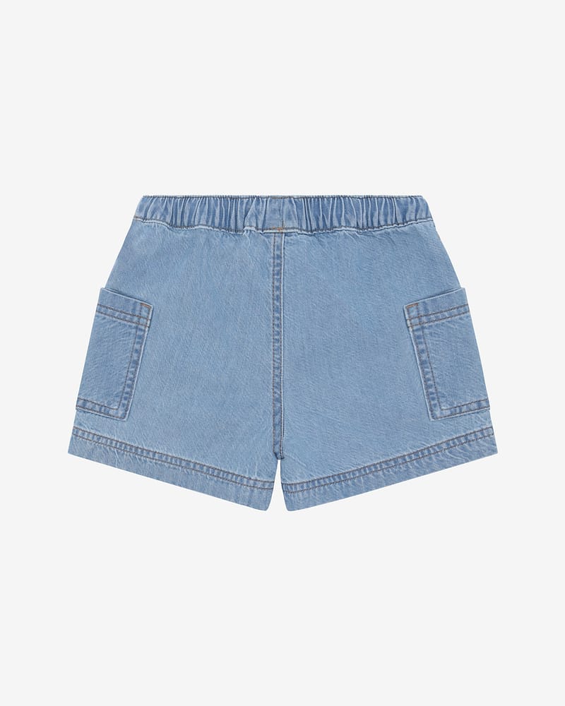 Shorts til Barn m/ Elastisk linning og snøring | HCHans Soft denim