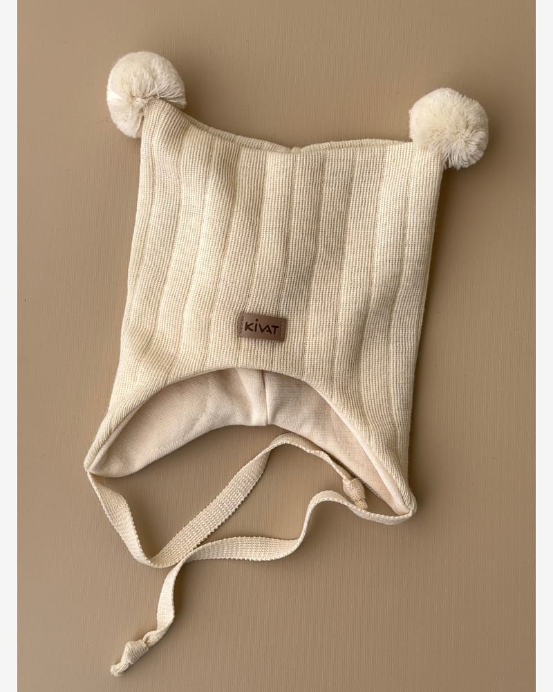 Knytelue Ull m/ Bomullsjersey fôr og Vindstopper | Ubehandlet Ull