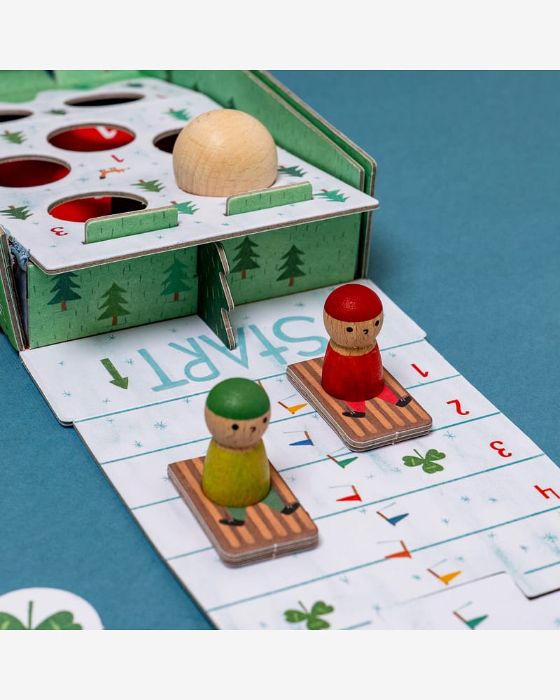 Brettspill Barn 4år+, Pocket size - Lagspill "Kappløpsspill" | Snow Race Tiny Game