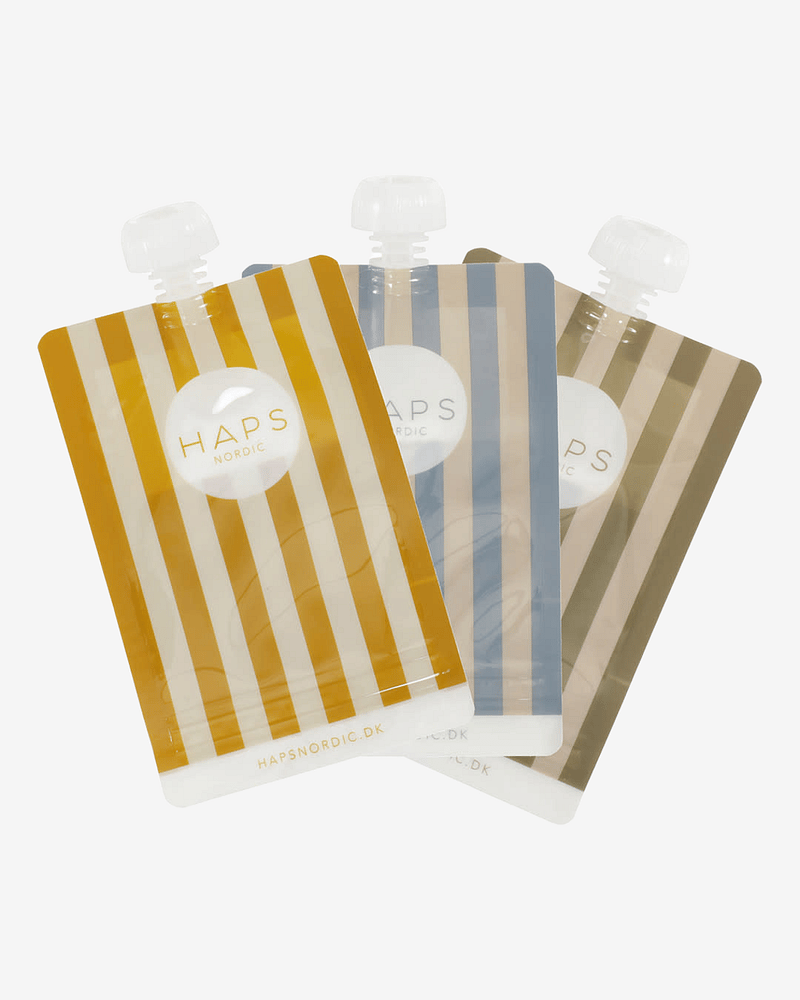 Klemmeposer Baby 3pk - Fylles fra Bunnen | Smoothie Bags
