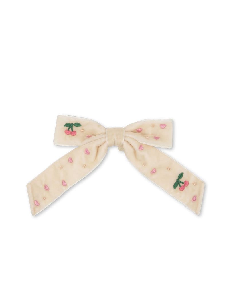 Hårspenne Sløyfe Barn | Velvet Bow Pearly Hair Clip