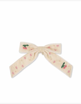 Hårspenne Sløyfe Barn | Velvet Bow Pearly Hair Clip
