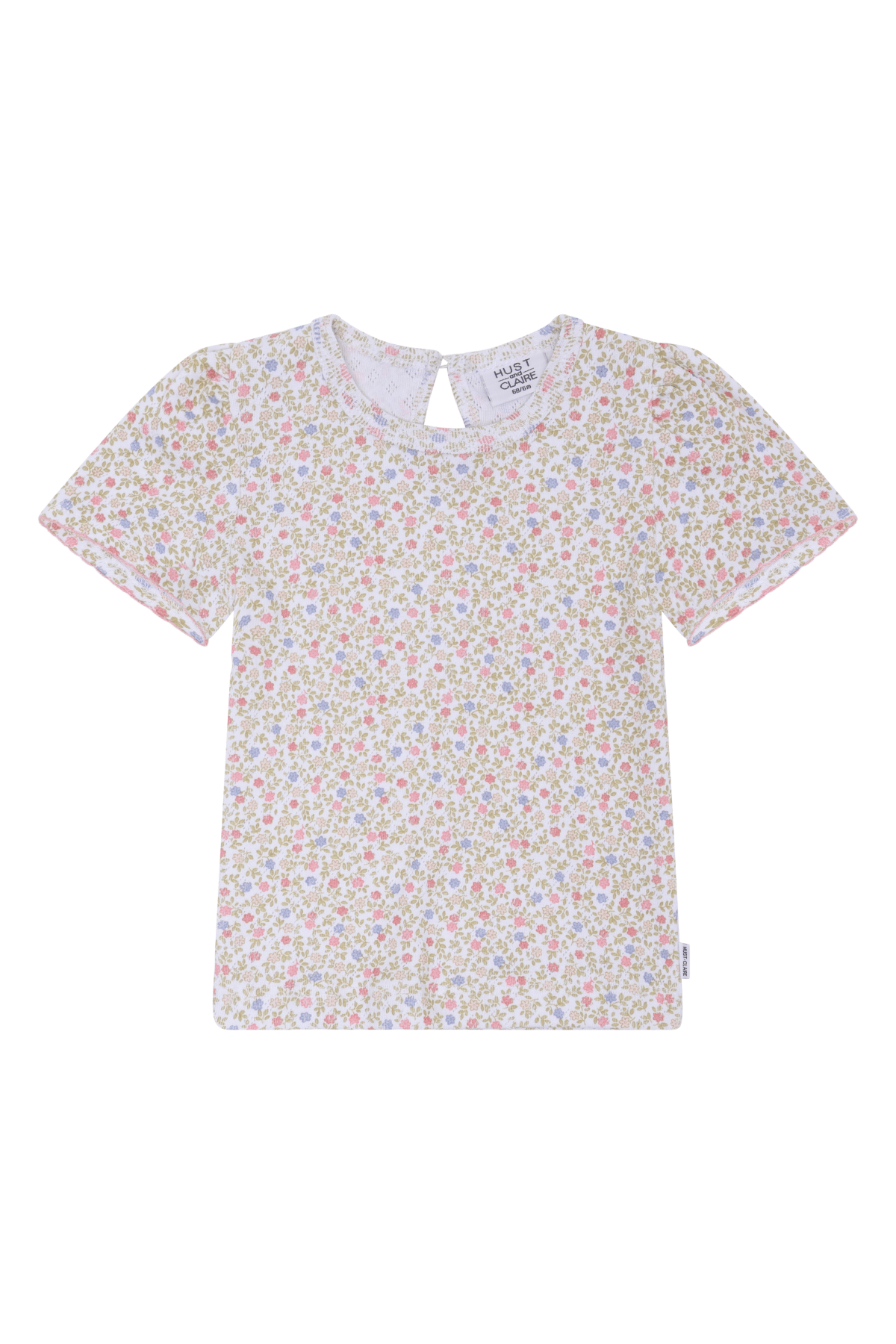 T-skjorte Barn, Pointelle – 100% Øko Bomull | HCAlma Blooming, Blomster Mix