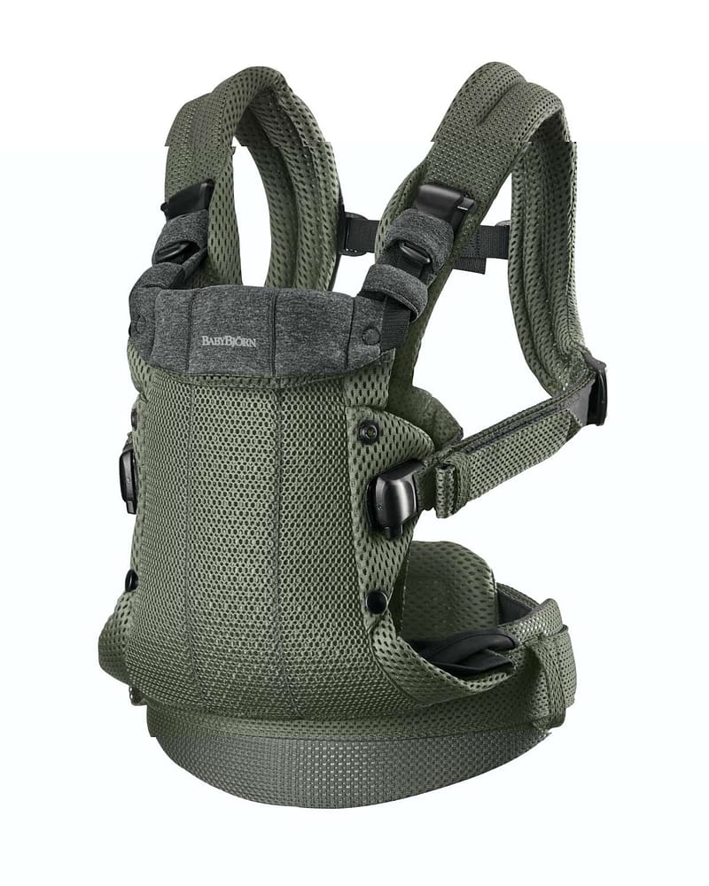 Bæresele Harmony - Front & Rygg - Ekstra Ryggstøtte - Baby Carrier 0-3år, Mørkgrønn