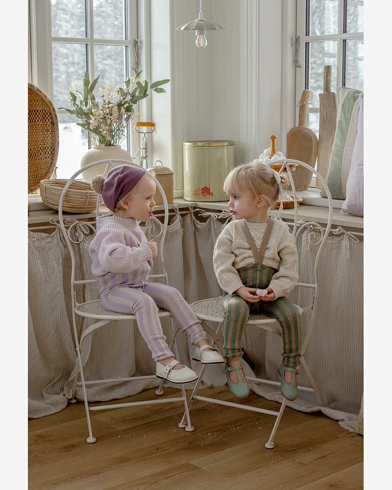 Strømpebukse Rib u/ føtter, m/ seler - Footless Tights