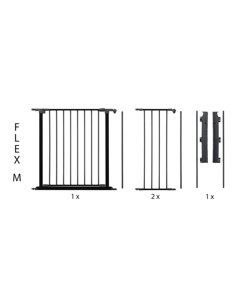 Barnegrind Flex M - Vegghengt Sikkerhetsgrind 90-146 cm - Utvidbart System