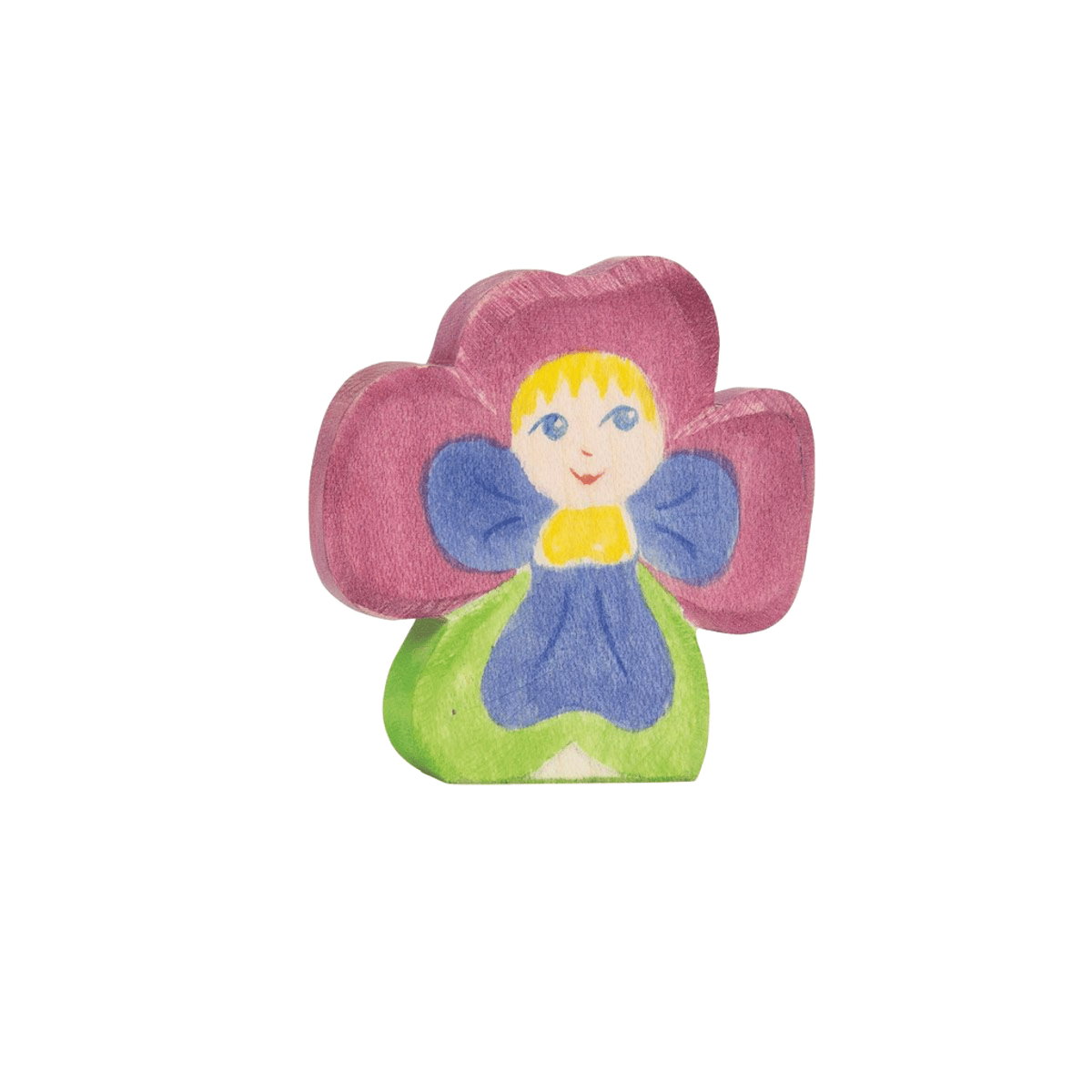Blåmsterbarn – Håndlaget Trefigur | Flower Child Pansy