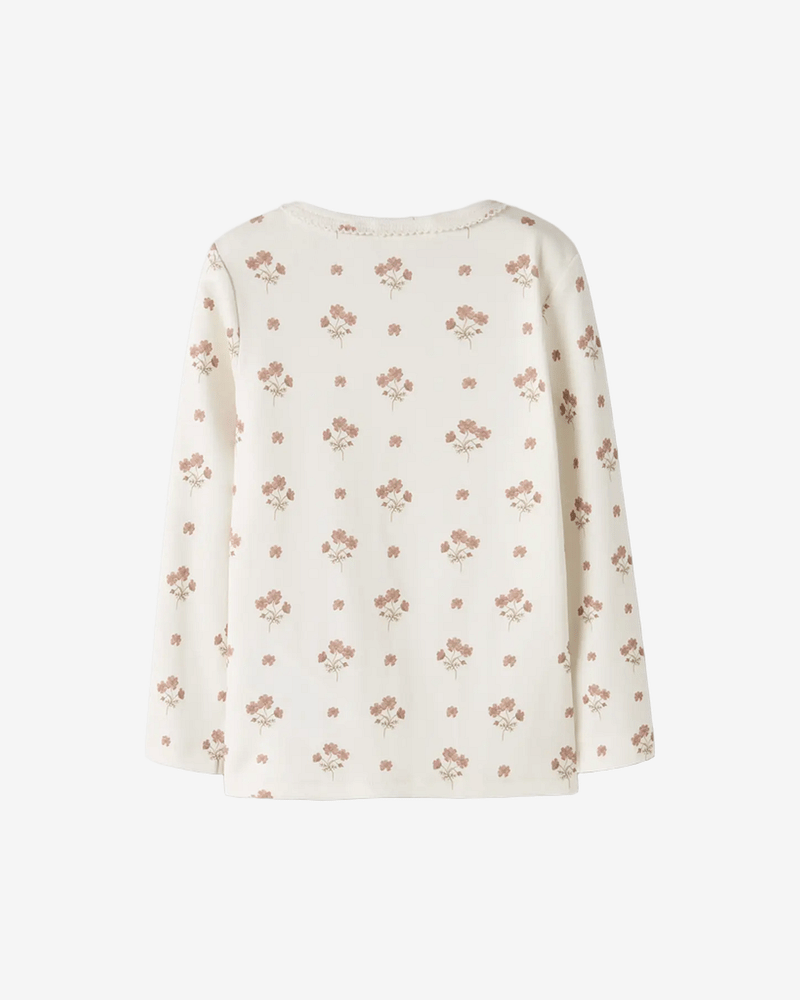 Trøye Langermet M/ Print Barn - Øko TENCEL | NMFLAYO SIG LS SLIM TOP LIL