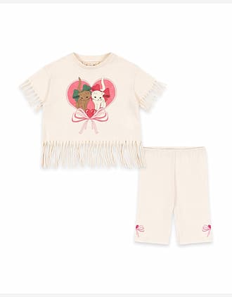 T-Skjorte & Shorts Sett Barn /m Frynser - Øko Bomull | Marah Set
