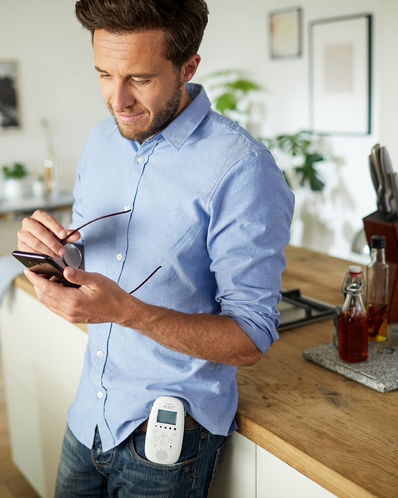 Philips Avent Babycall - M/ Stjernehimmel Lys | DECT Baby Monitor SCD731/26