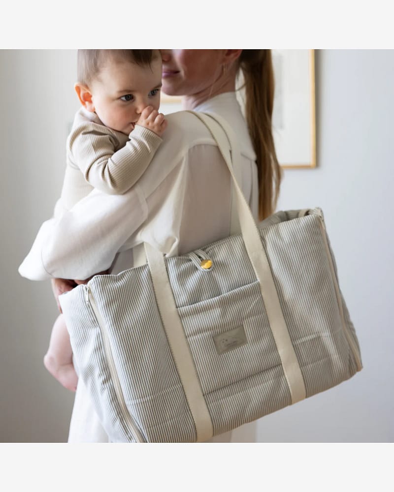 Stelleveske Utbrettbar 2i1 - Øk. Bomull | Vognkroker inkludert