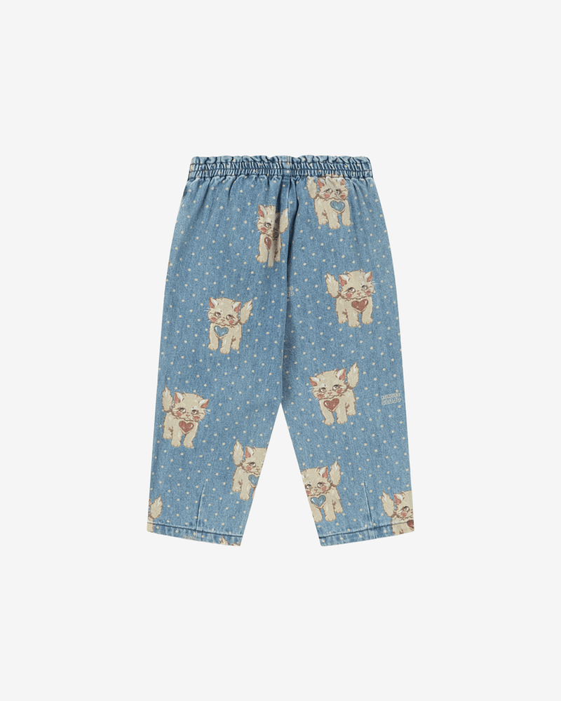 Olabukse Barn - Denim, 100% Øko Bomull | Magot Frill Pants GOTS