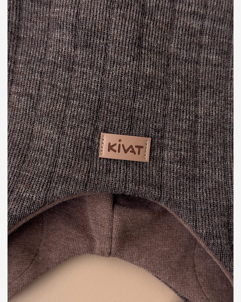 Knytelue Ull m/ Bomullsjersey fôr og Vindstopper | Ubehandlet Ull