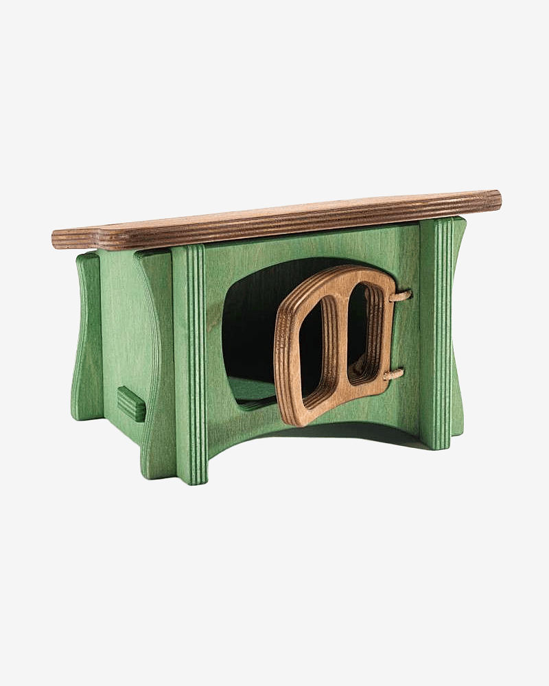 Kaninbur / Gåsebur til Bondegård leke - Håndlaget Treleke | Lengde: 20cm, Kaninbur