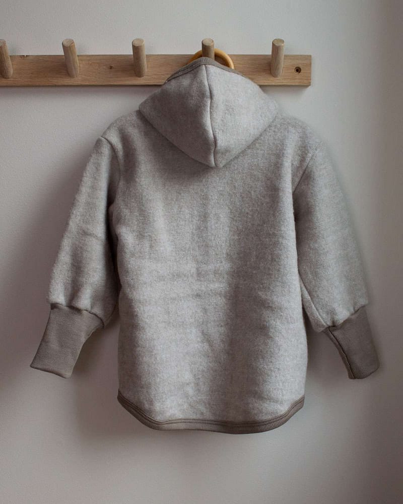 Babyjakke i ullfleece - ubehandlet ull