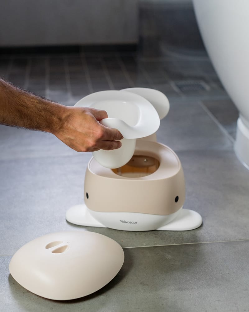 Pottestol Hval m/ Høy Ryggstøtte - Sklisikker og Enkel å Rengjøre