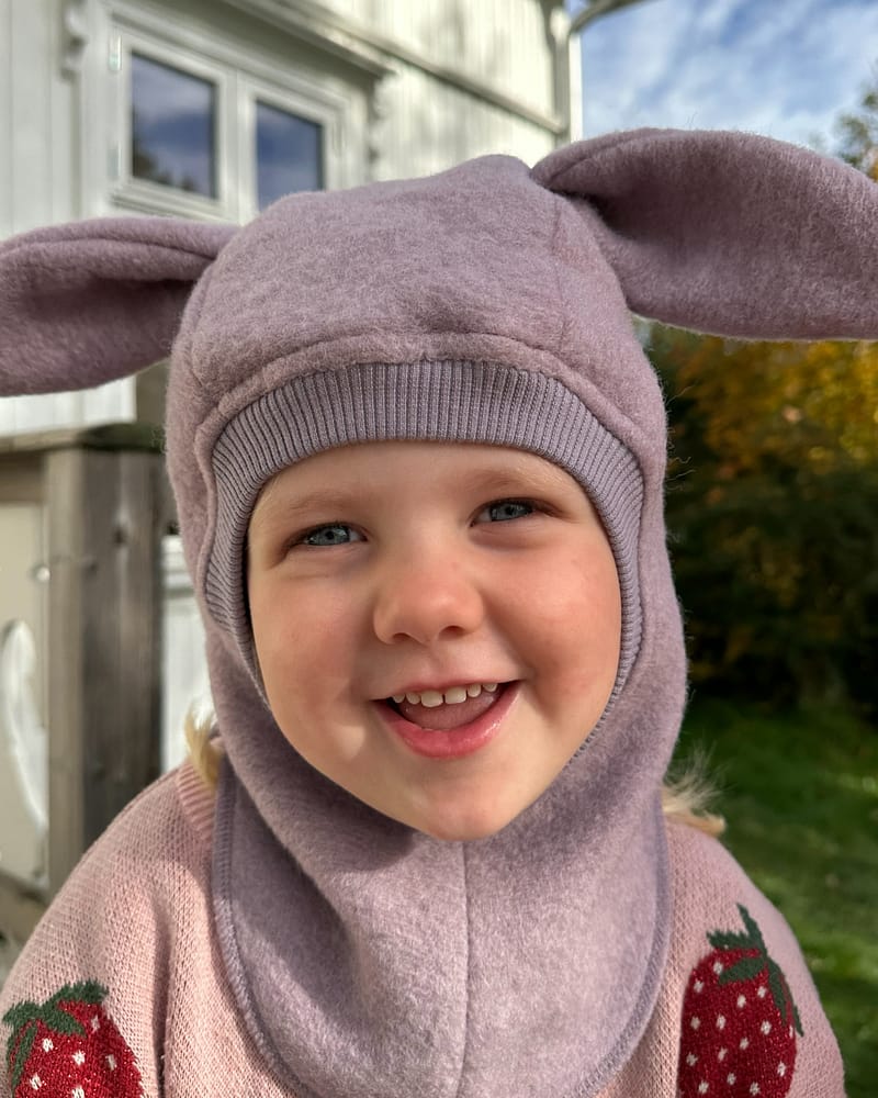 Balaclava Ull 2-lags - Kaninører, Børstet Ullfleece | Ears Wool