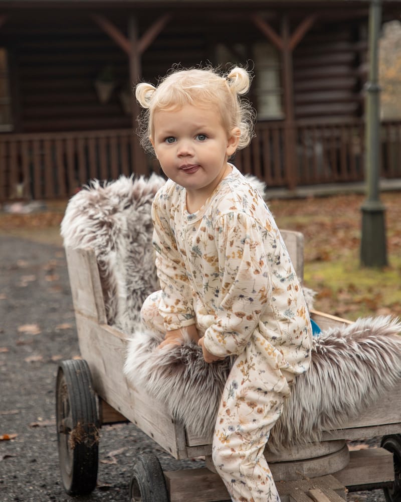 Ullpysj Heldress M/ glidelås og trylleføtter - 100% Merino | Basic