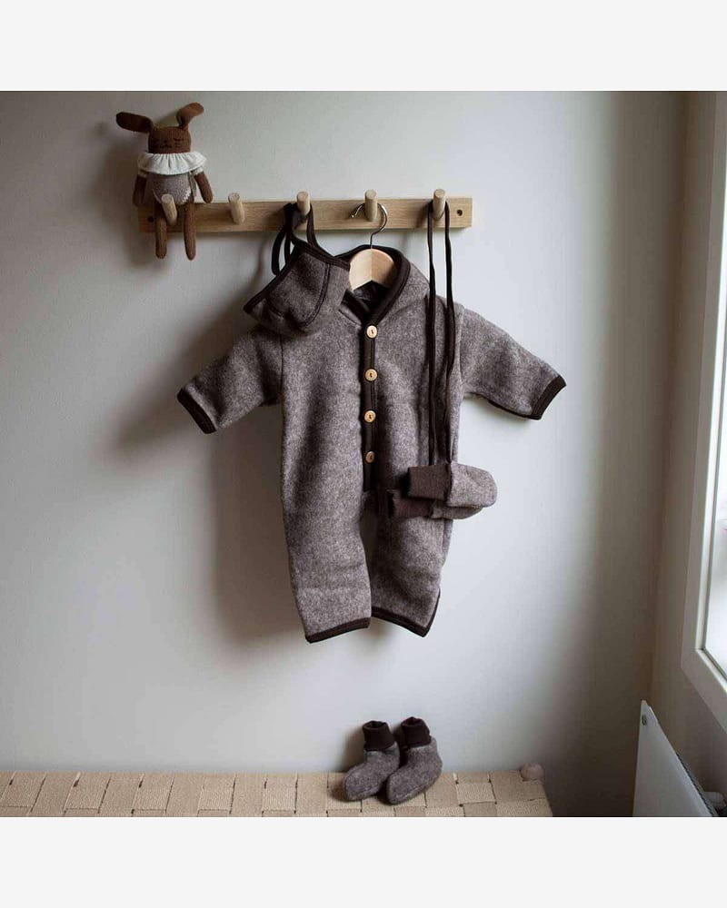 Babyvotter i ullfleece - Ubehandlet ull - Onesize (0-12 mnd)