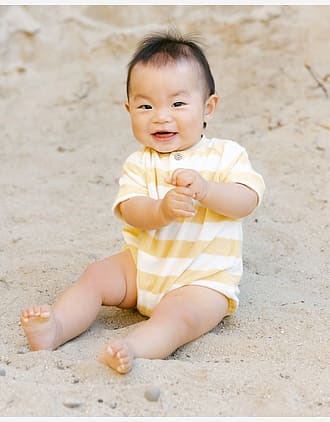 Romper Baby - Terrystoff i Øko Bomull | Terry Henley Romper