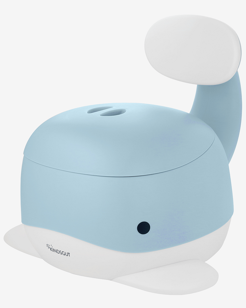 Pottestol Hval m/ Høy Ryggstøtte - Sklisikker og Enkel å Rengjøre