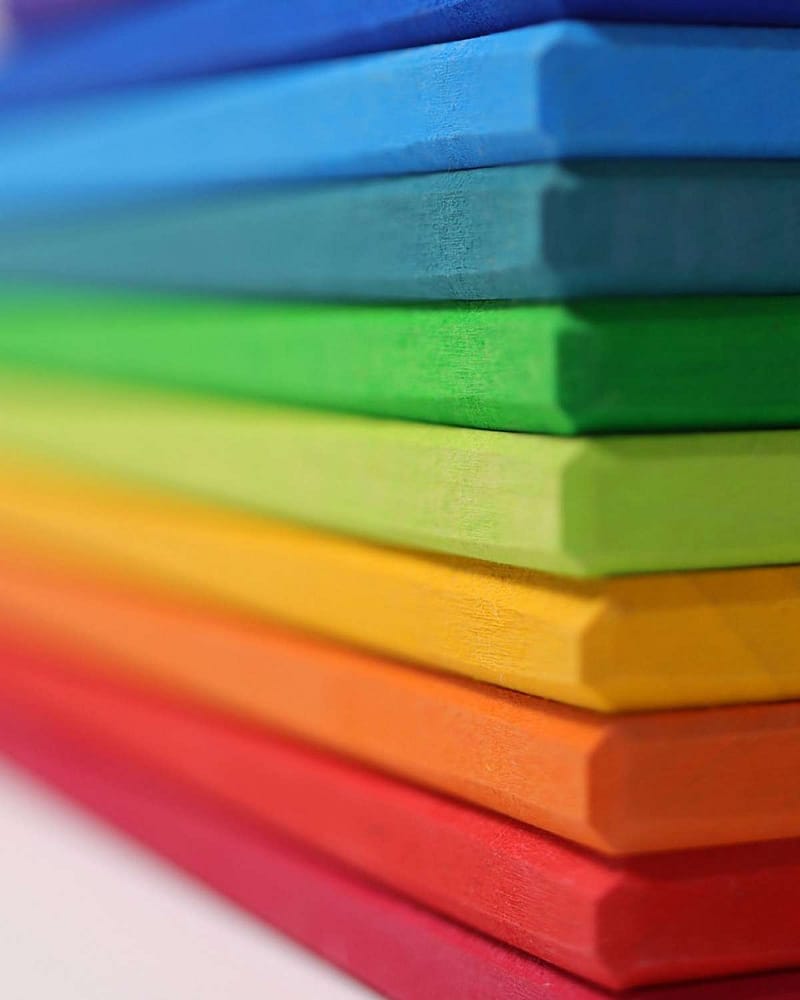 Regnbue Planker - Stableleke i Tre | Montessori Leker