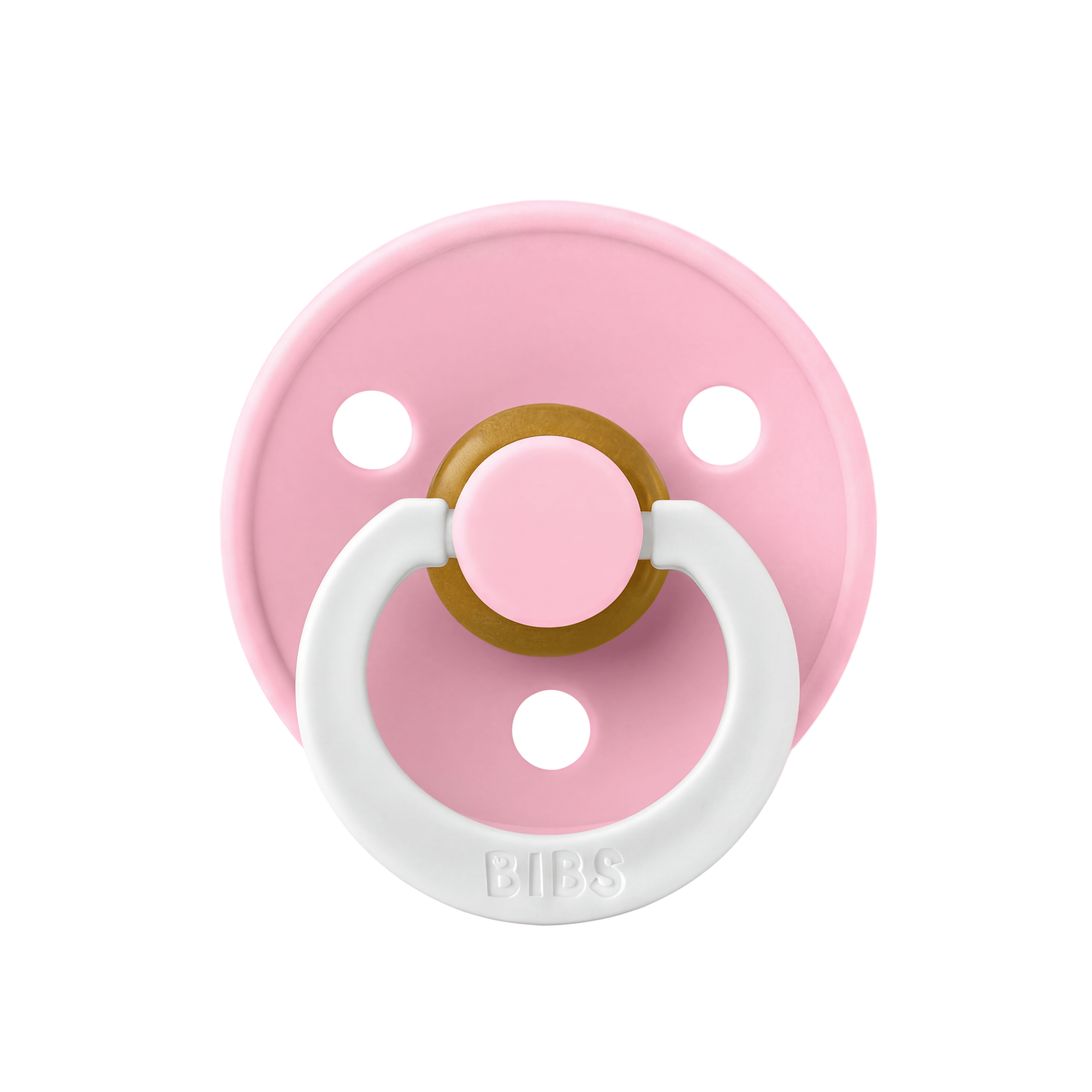 BIBS Colour Smokk GLOW – Rund, Naturgummi, Baby Pink