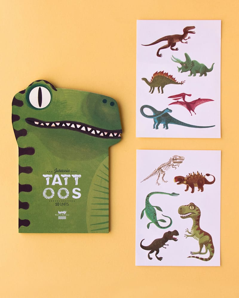 Tatoveringer Barn 10pk - Dermatologisk testet | Jurassic Dinosaur