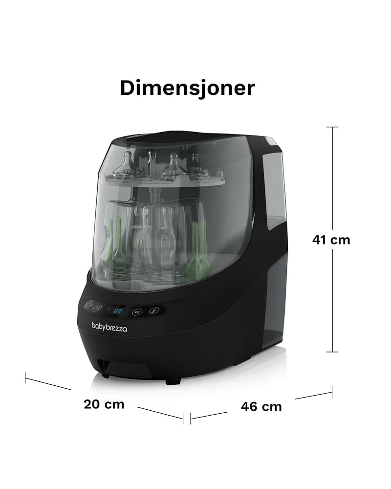 Baby Brezza Bottle Washer Pro | "Vaskemaskin" og Sterilisator med Tørk - Ingen forvask!