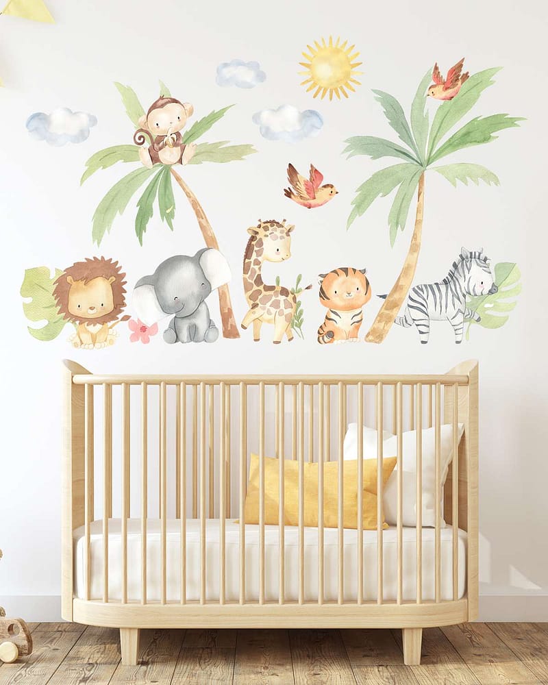 Wallstickers Dyr - Sett 20stk | ØKO Veggklistremerker Barnerom