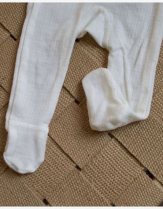 Leggings med fot - 100% Merino - Rib - Basic